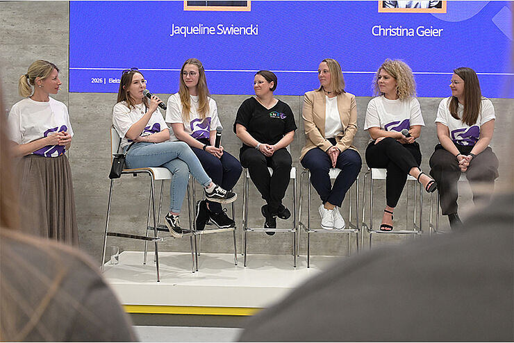 Die Teilnehmerinnen der ElektroHeldinnen-Spotlight-Session diskutierten unter anderem persönliche Herausforderungen auf ihrem Karriereweg.
